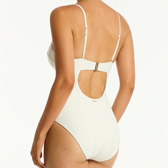 NWT Sea Level Australia Caracus Balconette One Piece in Coconut - Picture 3 of 7